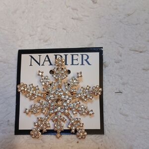 Napier Gold and Silver Crystal Brooch